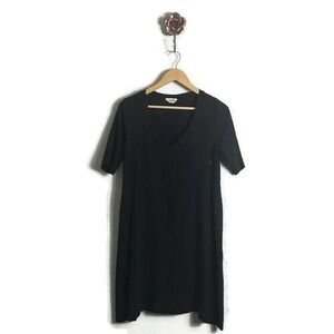 Cycle XS Black Silk‎ Made In Italy Black Lightweight Shift Dress Luxury LBD